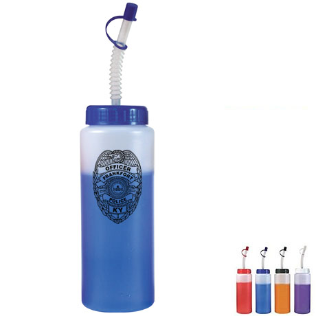 Product Photo 1 Mood Color Changing Sport Bottle with Straw, 32 oz., BPA Free