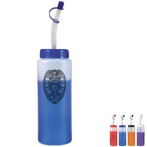 Mood Color Changing Sport Bottle with Straw, 32 oz., BPA Free - AK6000