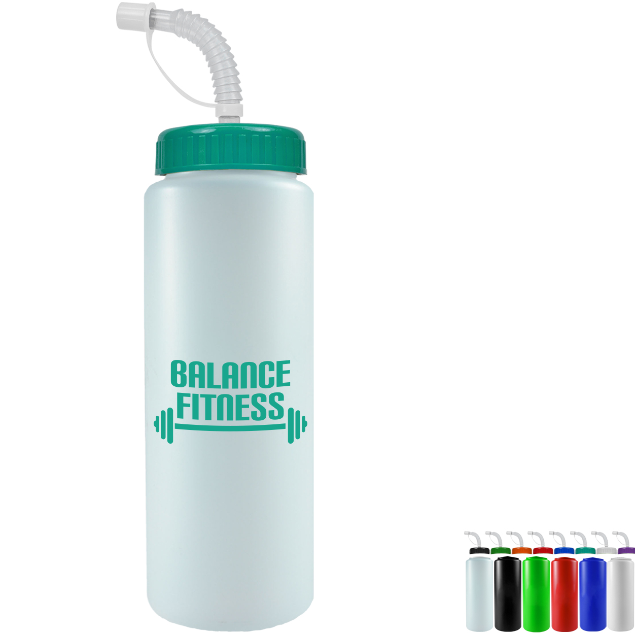 Product Photo 1 Squeeze Bottle, 32oz. - Flexible Straw Lid