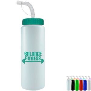 Squeeze Bottle, 32oz. - Flexible Straw Lid - GY2905