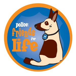 Friends for Life Police Dog Sticker Roll, Stock - SMD660