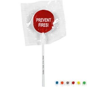 Prevent Fires Design, Custom Lollipops - GP1005
