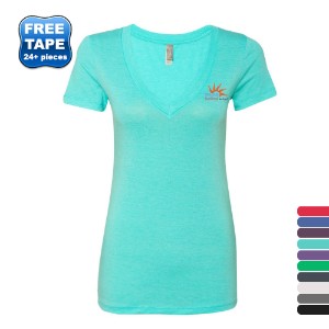 Next Level® Tri-Blend Ladies' Deep V Neck Tee - WJ3333