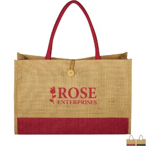 Jute Box Tote Bag - HT4327