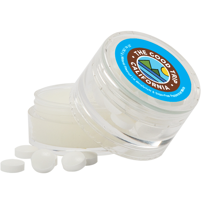 Product Photo 1 Natural Beeswax Lip Moisturizer & Sugar Free Mints in Double Stack Jar