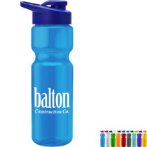 Transparent Sports Bottle, 28oz. - Drink Thru Lid