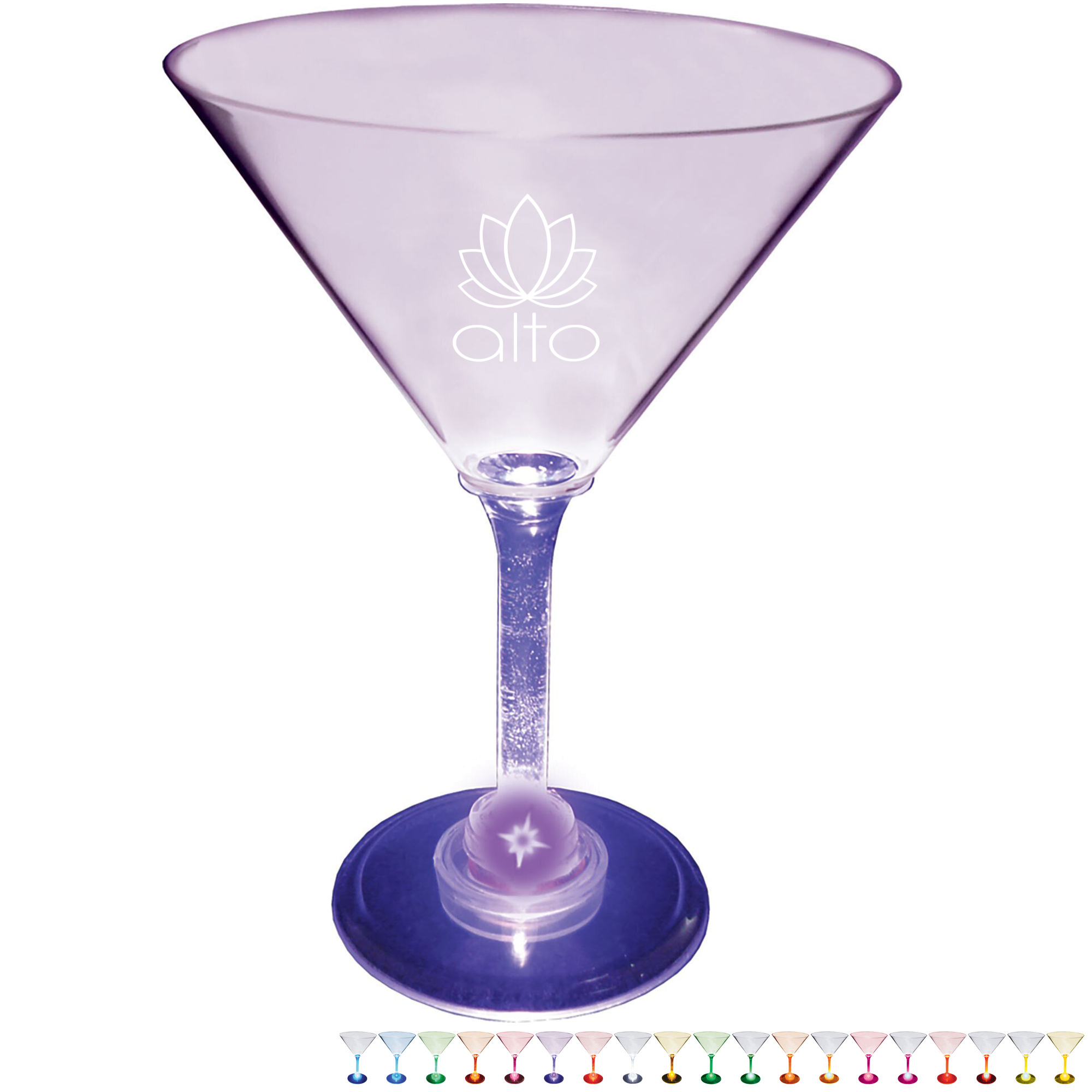 Product Photo 1 Light Up LED Martini Glass, 10oz.