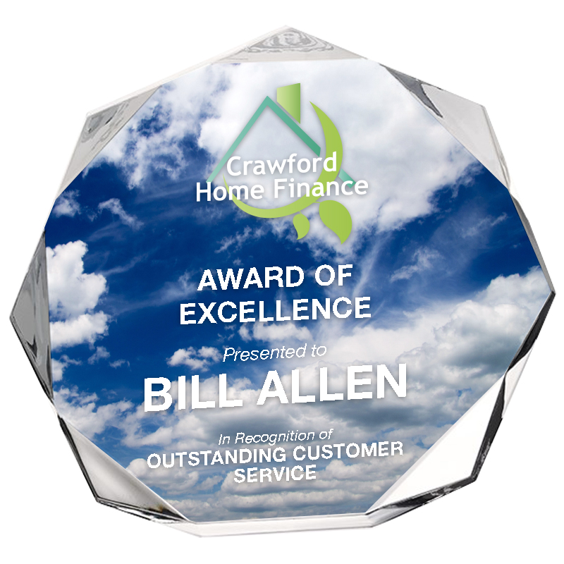 Product Photo 1 Enterprise Octagon Acrylic Award, 7-1/2" x 7"