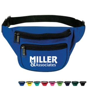 Three-Zipper 600D Polyester Fanny Pack - CT2045
