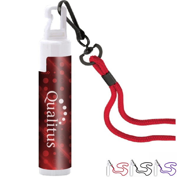 Product Photo 1 Basic Values™ Lip Balm  in White Tube w/ Hook Cap & Lanyard