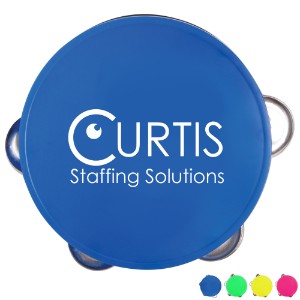 Colorful Plastic Tambourine, 5-1/2" - WO1195