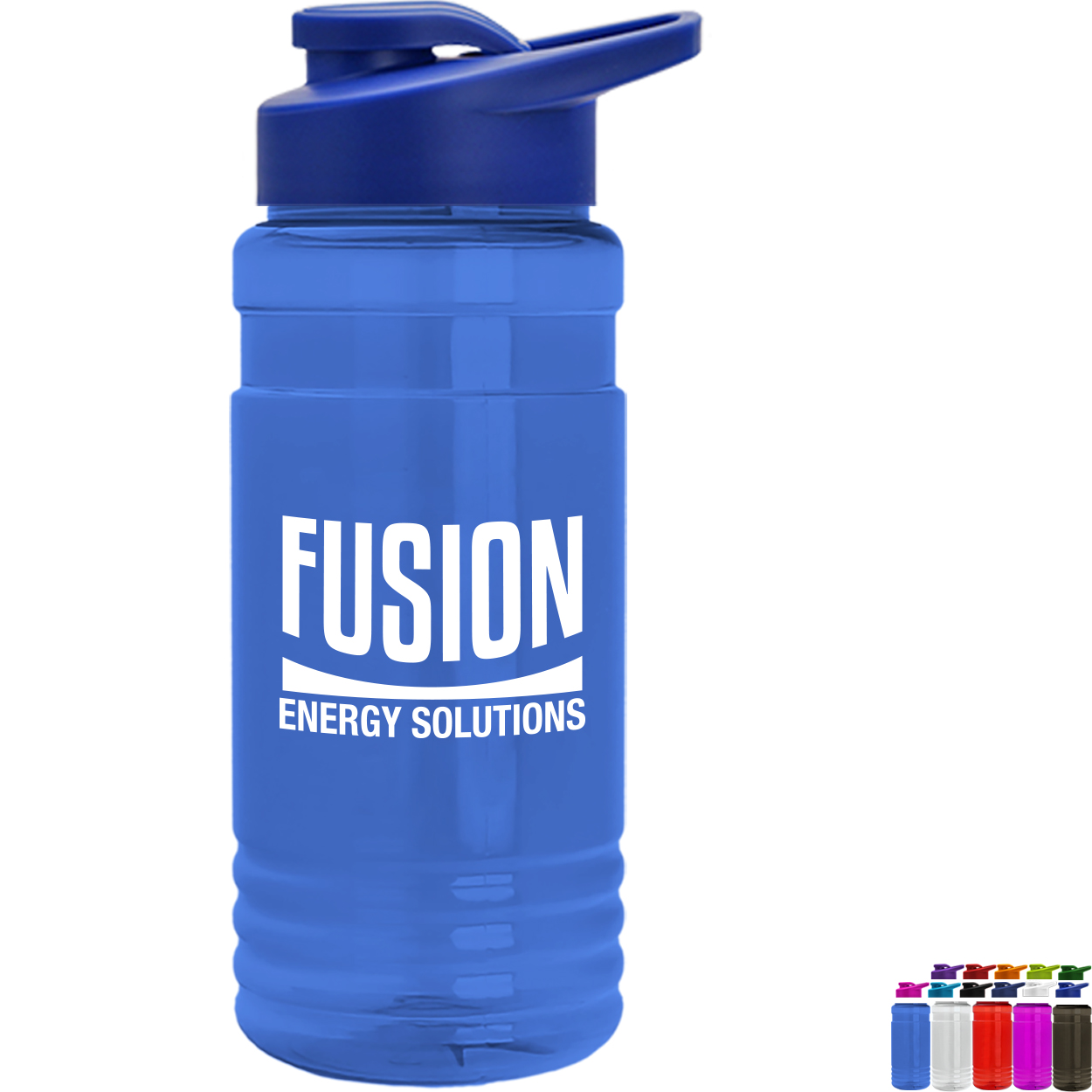 Product Photo 1 Groove Tritan™ Transparent Sports Bottle, 20oz. - Drink Thru Lid