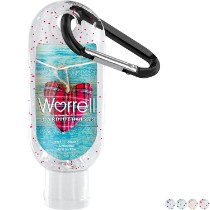 Moisture Bead Antibacterial Hand Sanitizer Gel with Carabiner, 1.9oz.