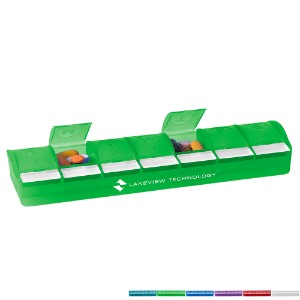 Snap-Open 7-Day Med Minder Pillbox, 9" - EV2382