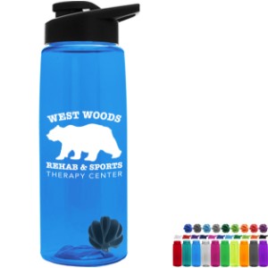 Flair Shaker Tritan™ Wide Mouth Sports Bottle, 26oz. - Drink Thru Lid - GY1957