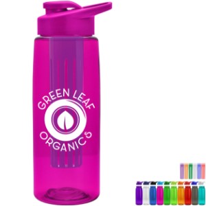 Flair Infuser Tritan™ Wide Mouth Sports Bottle, 26oz. - Drink Thru Lid - GY1956