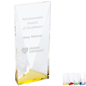 Color Accent Crystal Tower Award, 7-7/8" - JA5135