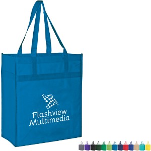 Deluxe Heavy Duty Non-Woven Market Tote with Poly Board Insert - AB1120