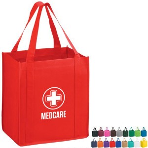 Superior Heavy Duty Non-Woven Grocery Tote with Poly Board Insert - AB1700