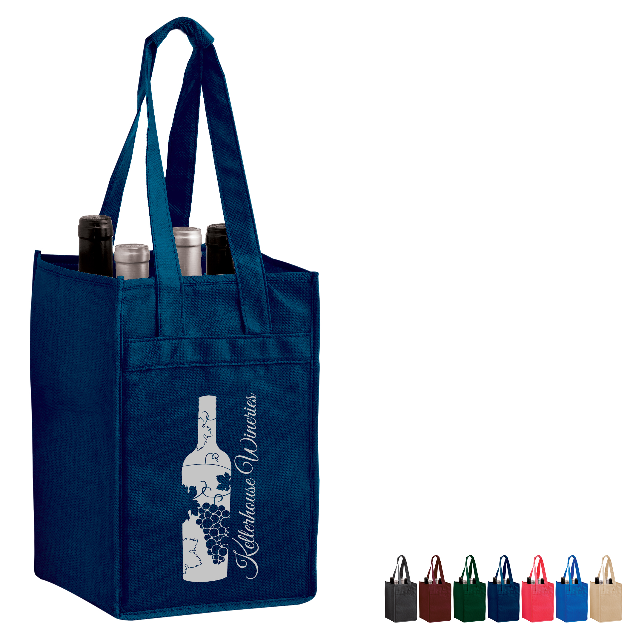 Product Photo 1 Four Bottle Non-Woven Wine Tote