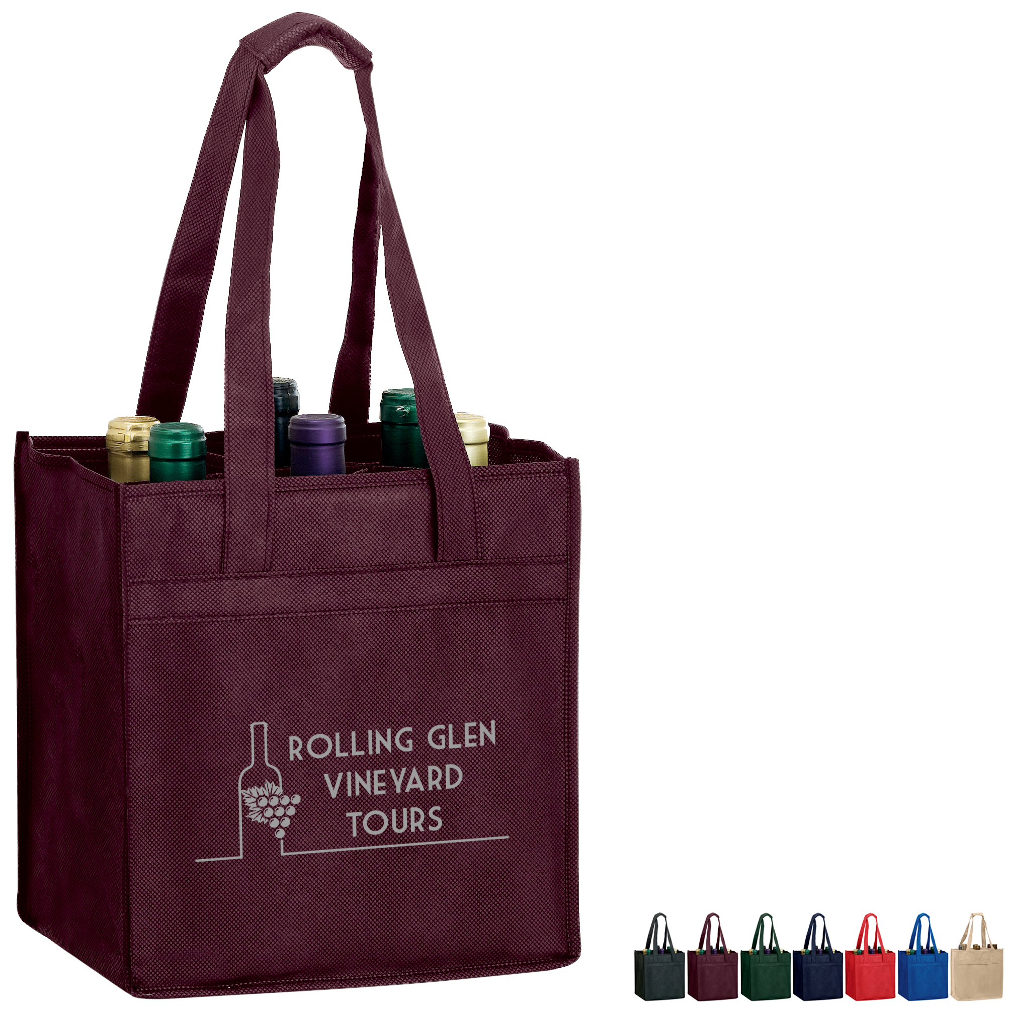 Product Photo 1 Six Bottle Non-Woven Wine Tote