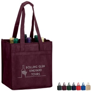 Six Bottle Non-Woven Wine Tote - AB1030