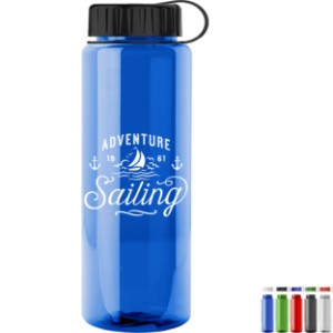 Guzzler Transparent Sport Bottle, 32oz. - Tethered Lid - GY1937