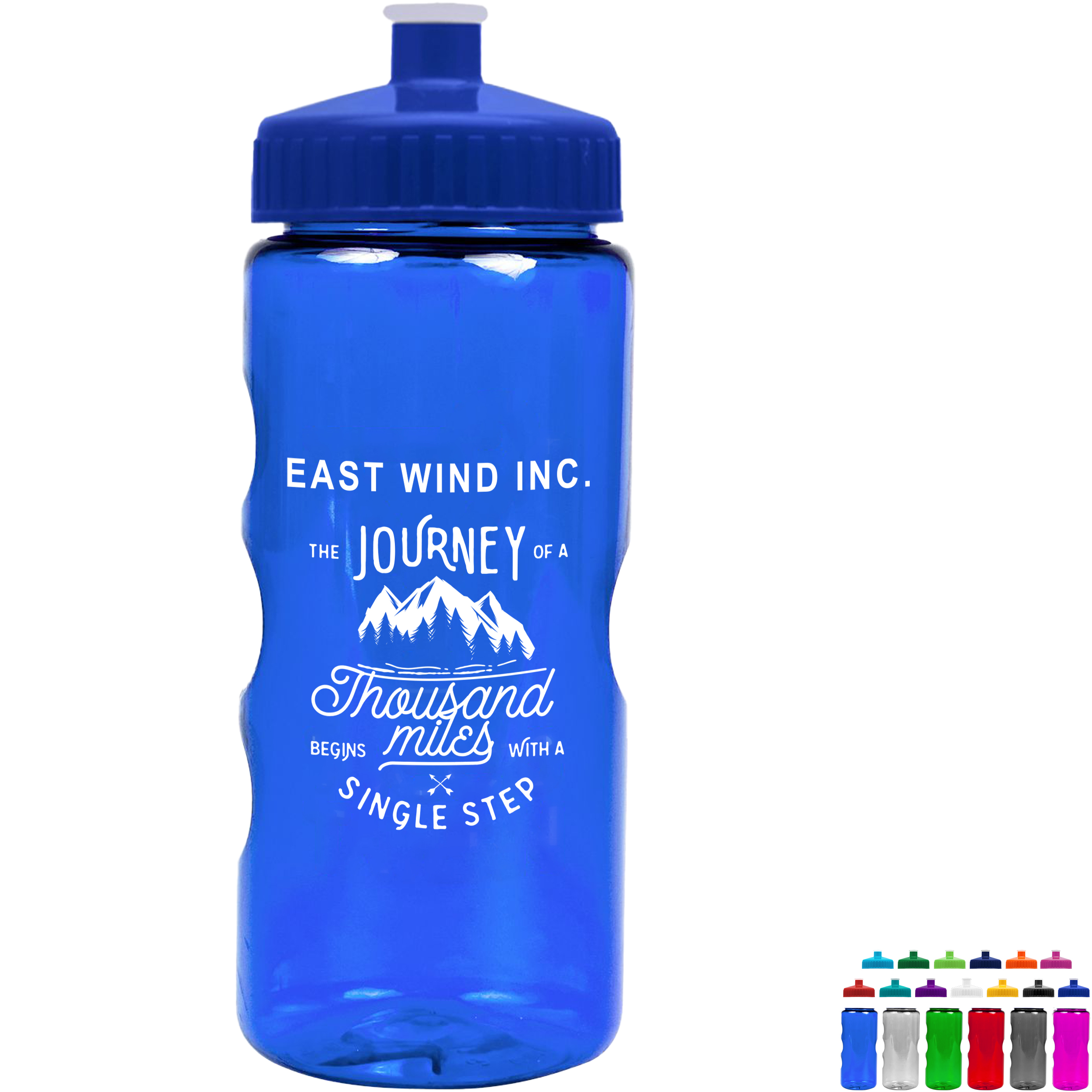 Product Photo 1 Finger Grip Tritan™ Translucent Bottle, 22oz. - Push Pull Lid