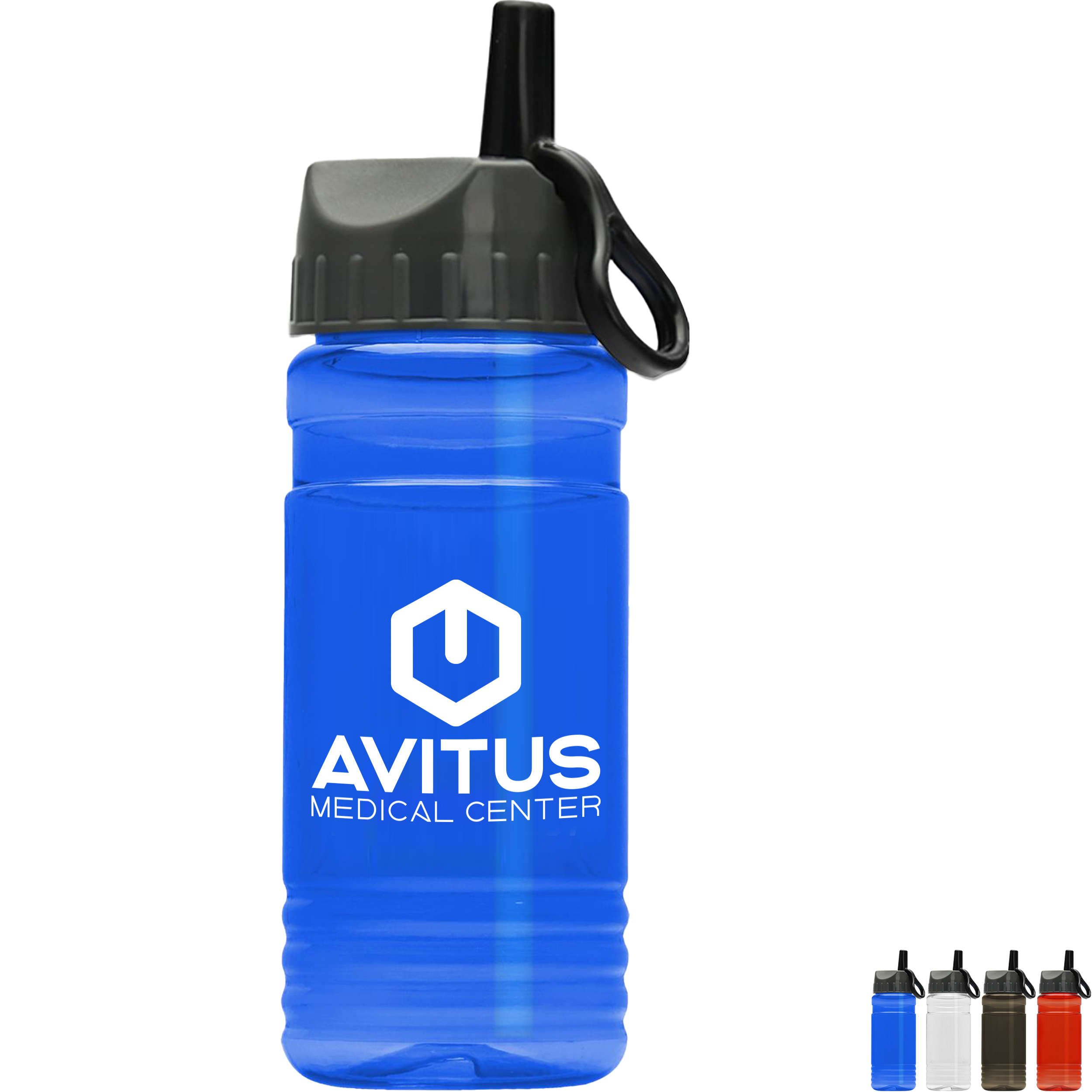 Product Photo 1 Groove Tritan™ Transparent Sports Bottle, 20oz. - Ring Straw Lid