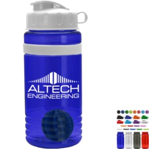 Grip Stripe Shaker Tritan™ Bottle, 20oz. - Flip Top Lid - GY1942