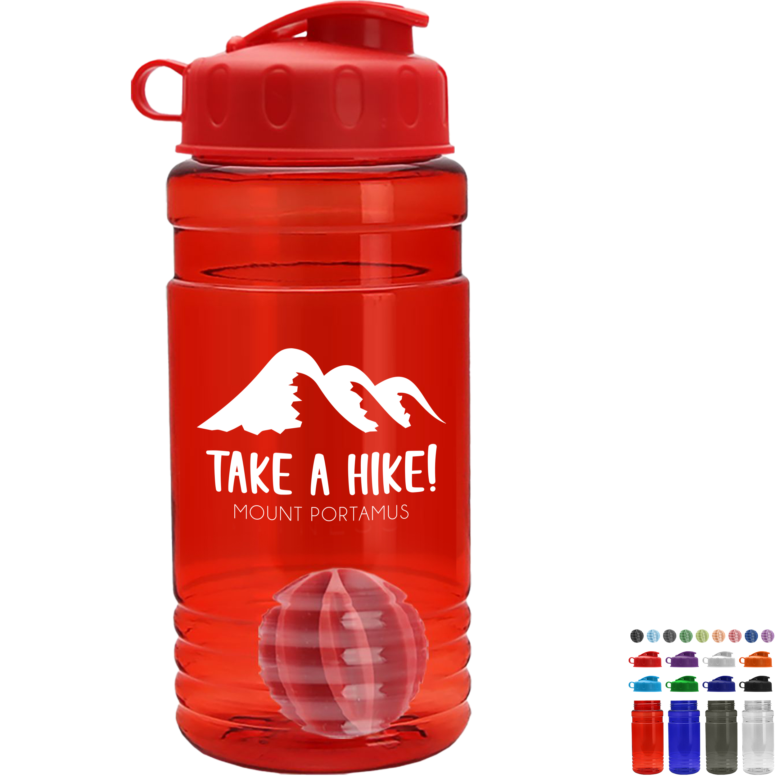 Product Photo 1 Groove Shaker Tritan™ Transparent Bottle, 20oz. - Flip Top Lid