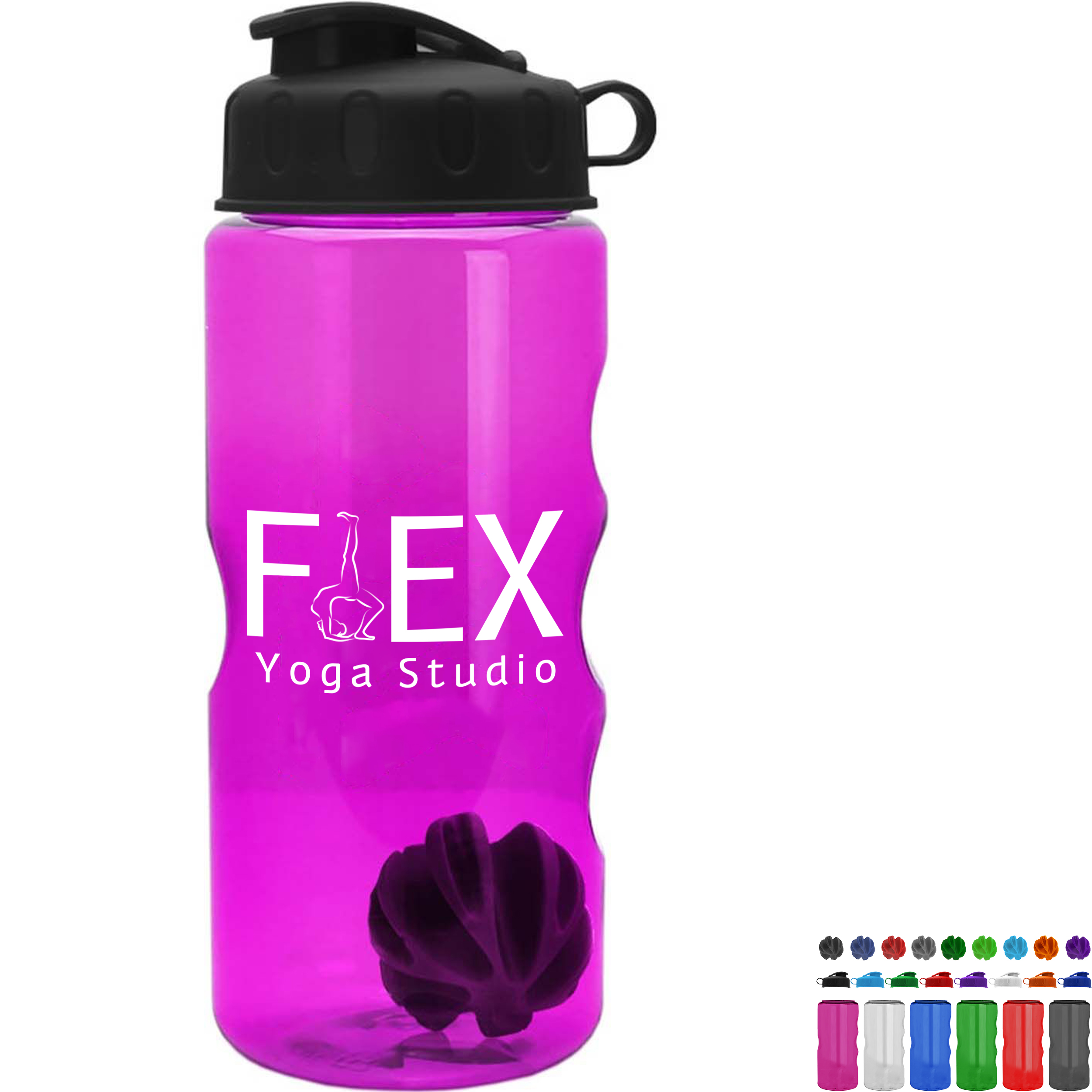 Product Photo 1 Finger Grip Shaker Tritan™ Transparent Bottle, 22oz. - Flip Top Lid