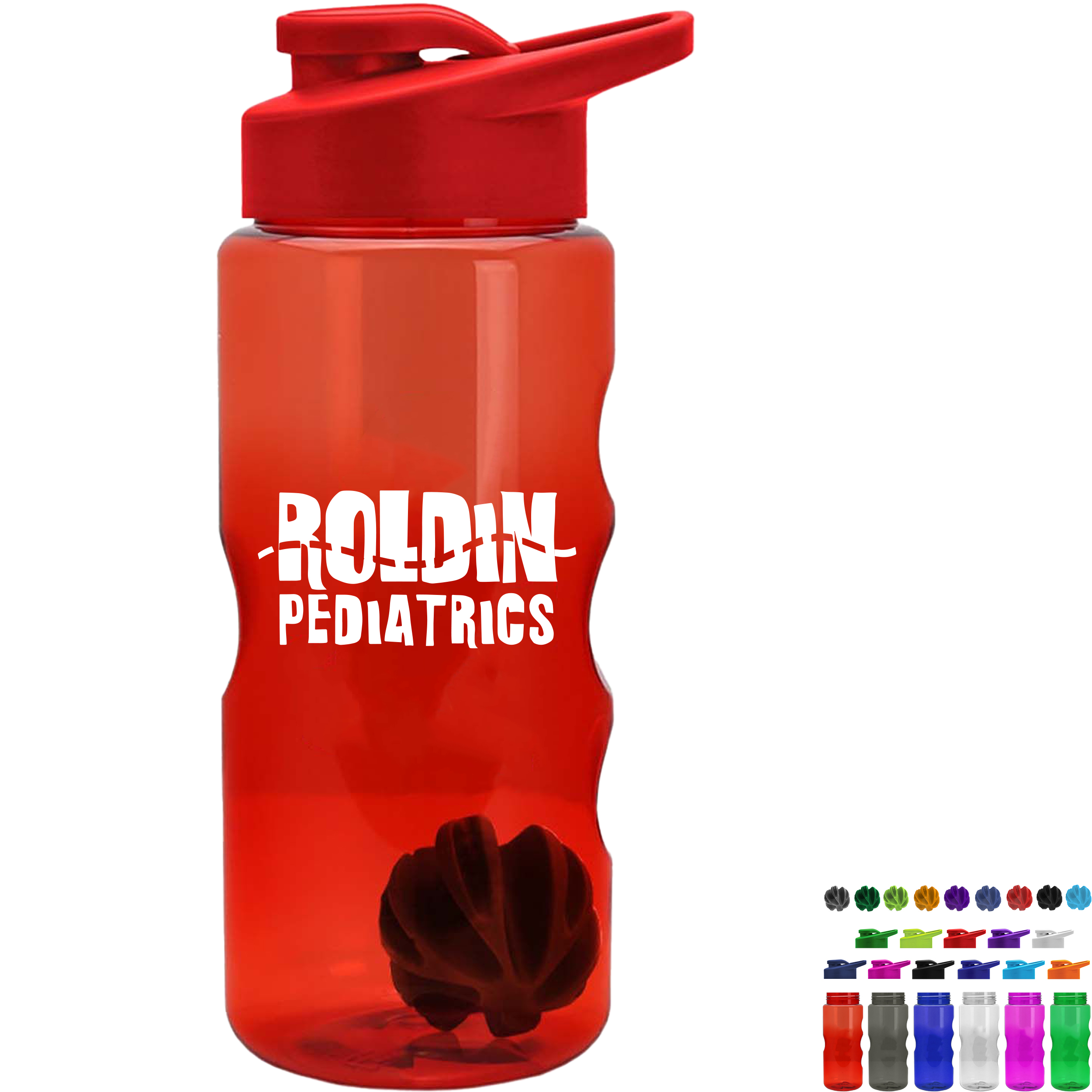 Product Photo 1 Finger Grip Shaker Tritan™ Transparent Bottle, 22oz. - Drink Thru Lid