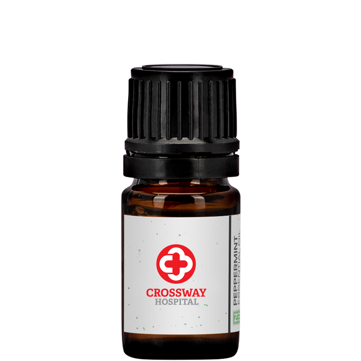 Product Photo 1 Peppermint Essential Oil Mini Amber Dropper Bottle, 5ml