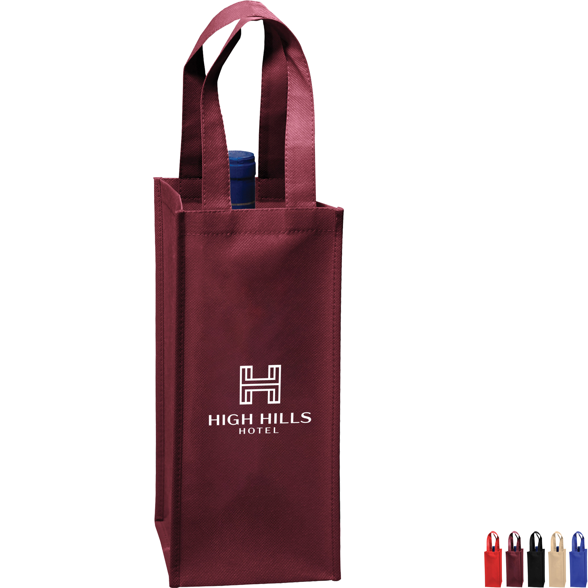 Product Photo 1 Single Bottle Non-Woven Wine Tote