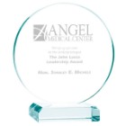 Photo 14 Round Jade Glass Award, Large, 6-1/2"