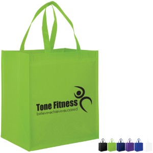 Gloss Laminated Large Designer Grocery Tote Bag with Poly Board Insert - AB1046