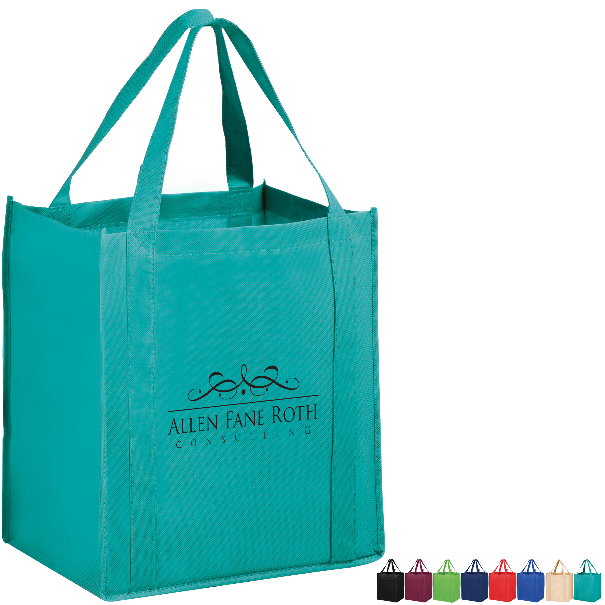 Product Photo 1 Wine and Grocery Combo Non-Woven Tote Bag with Poly Board Insert