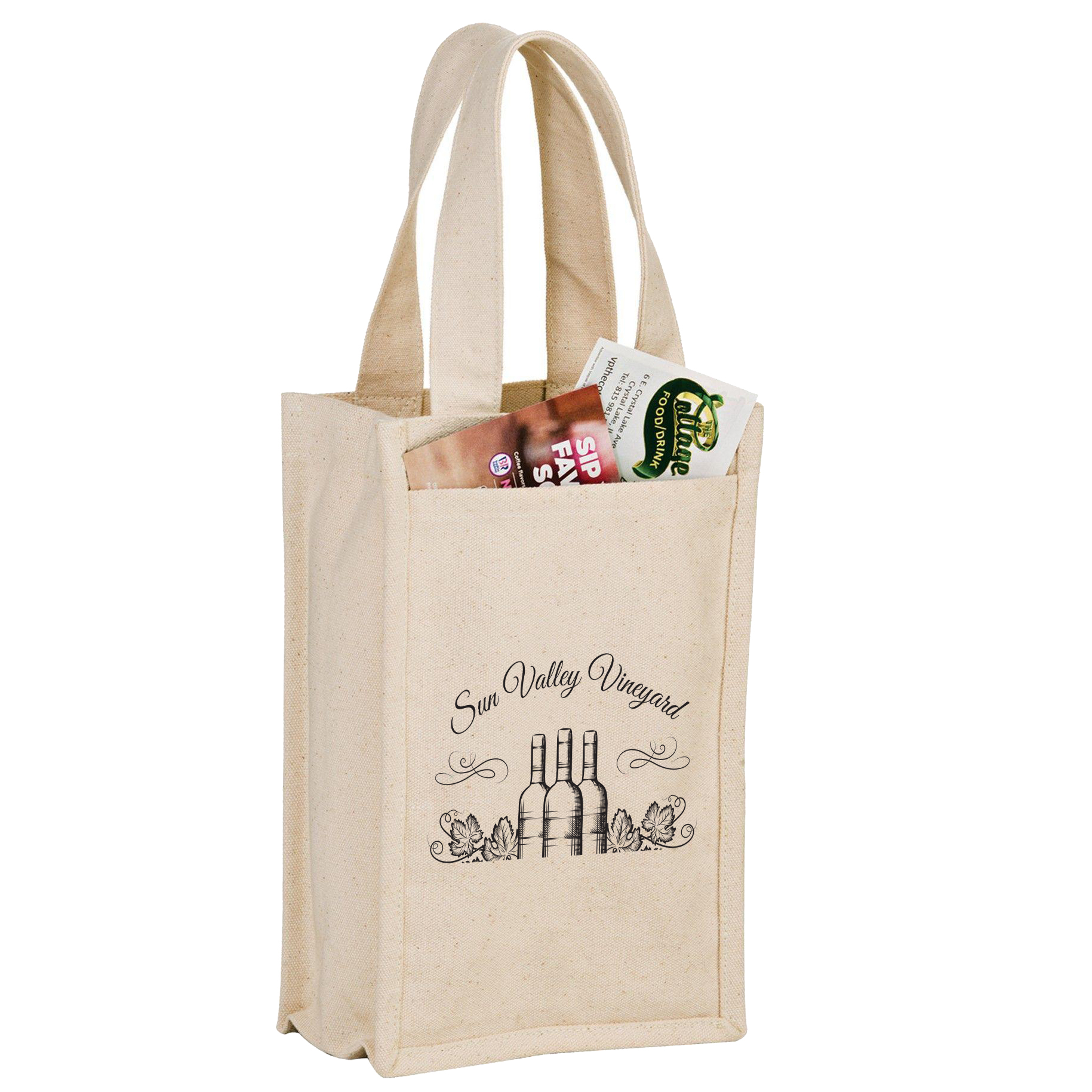 Product Photo 1 Heavyweight Cotton Canvas Two Bottle Wine Tote