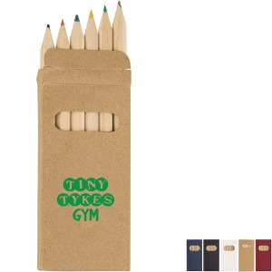 Mini Colored Pencil Set, 6 Pieces - HT4525