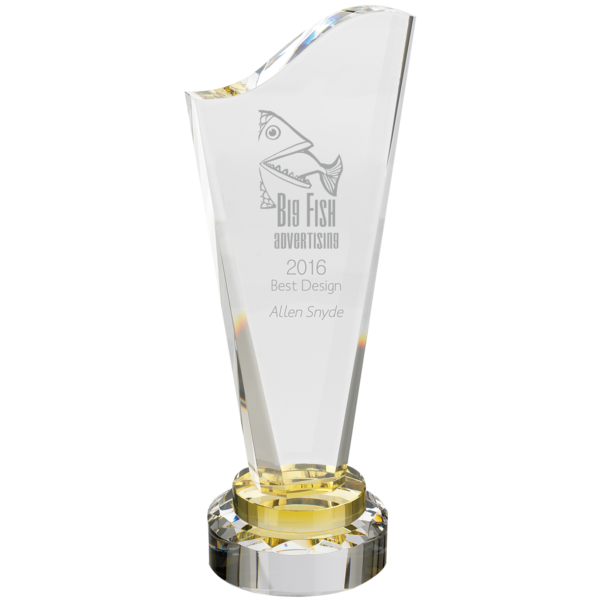 Product Photo 1 Canary Accent Crystal Award, 11"