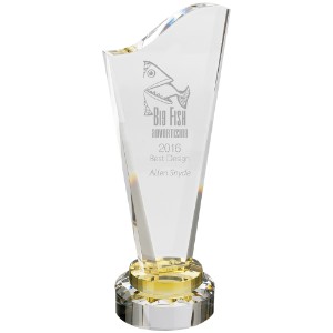 Canary Accent Crystal Award, 11" - JA5320