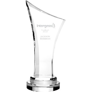 Number One Crystal Award, 10-1/4" - JA5390