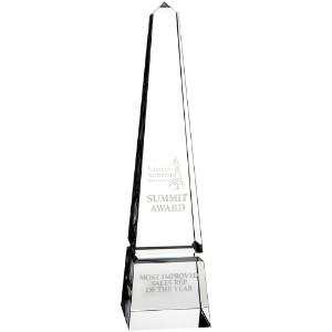 Barclay Obelisk Crystal Award, 10" - JA5395