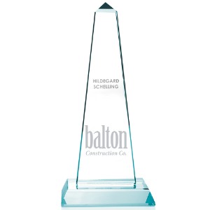 Mammoth Tower Jade Glass Award, Small, 9" - JA5575