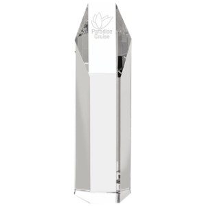 Hexagonal Crystal Tower Award, Large, 10" - JA5600