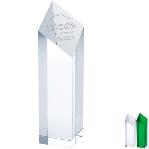 Spectra Pillar Crystal Award, Large, 10" - JA5655