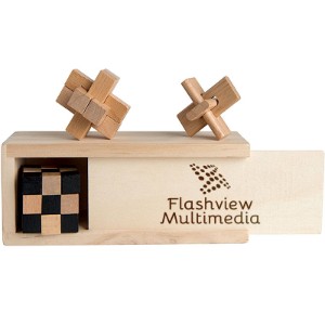 Three-In-One Wooden Puzzle Boxed Set - AF2222