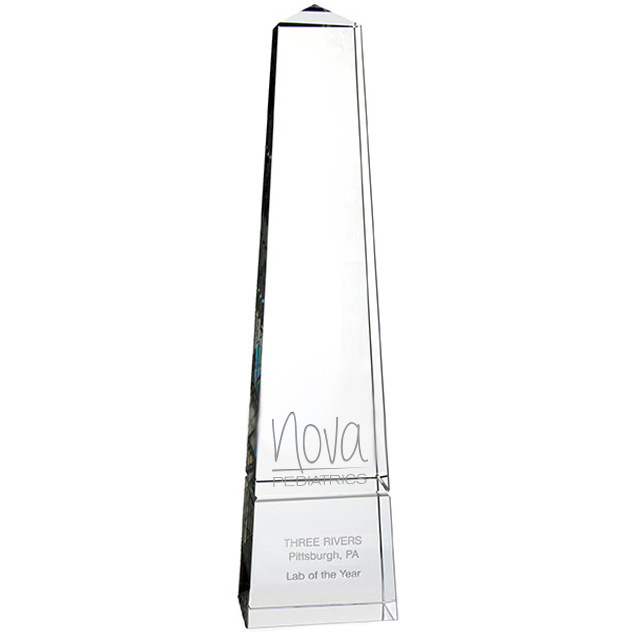 Product Photo 1 Bristol Obelisk Crystal Award, 14"