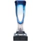 Azul Art Glass Award with Glass Base, 17" - CLOSEOUT!